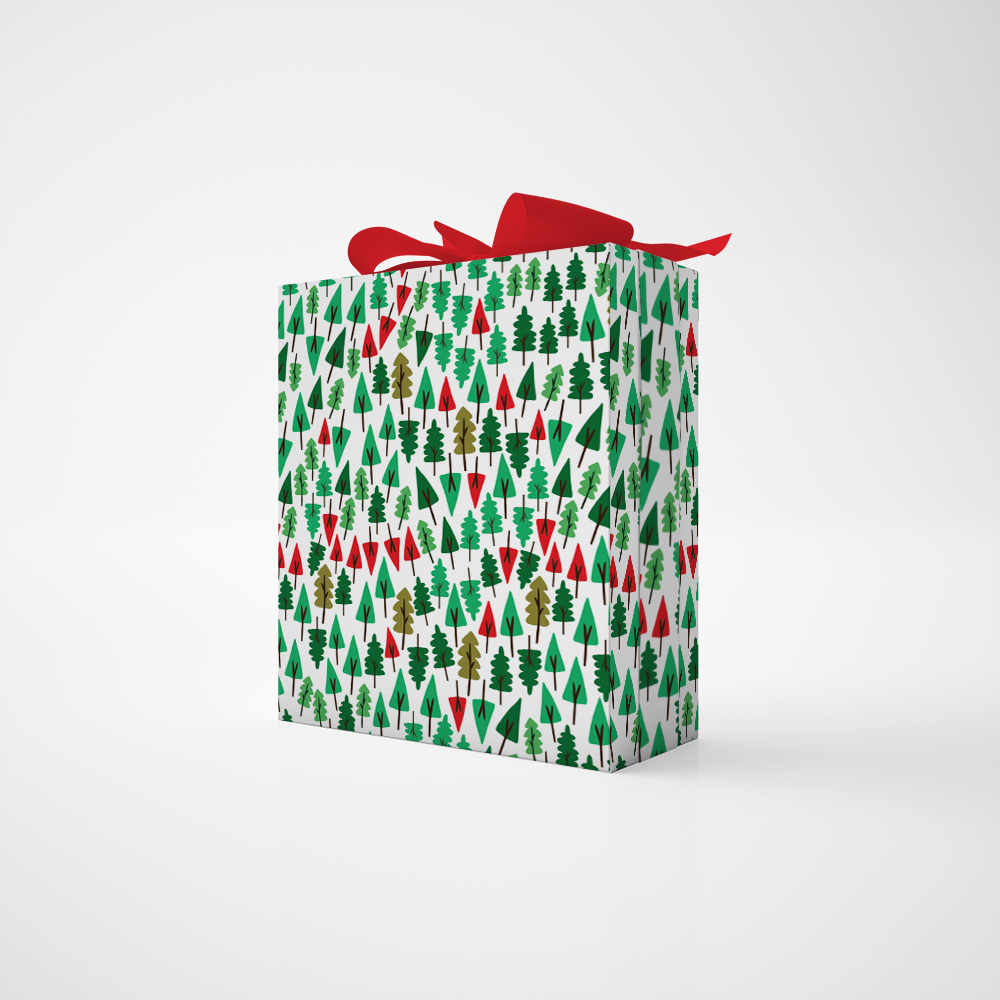 gift-wrap-mockup-tree-pattern watercolour label packaging fruity